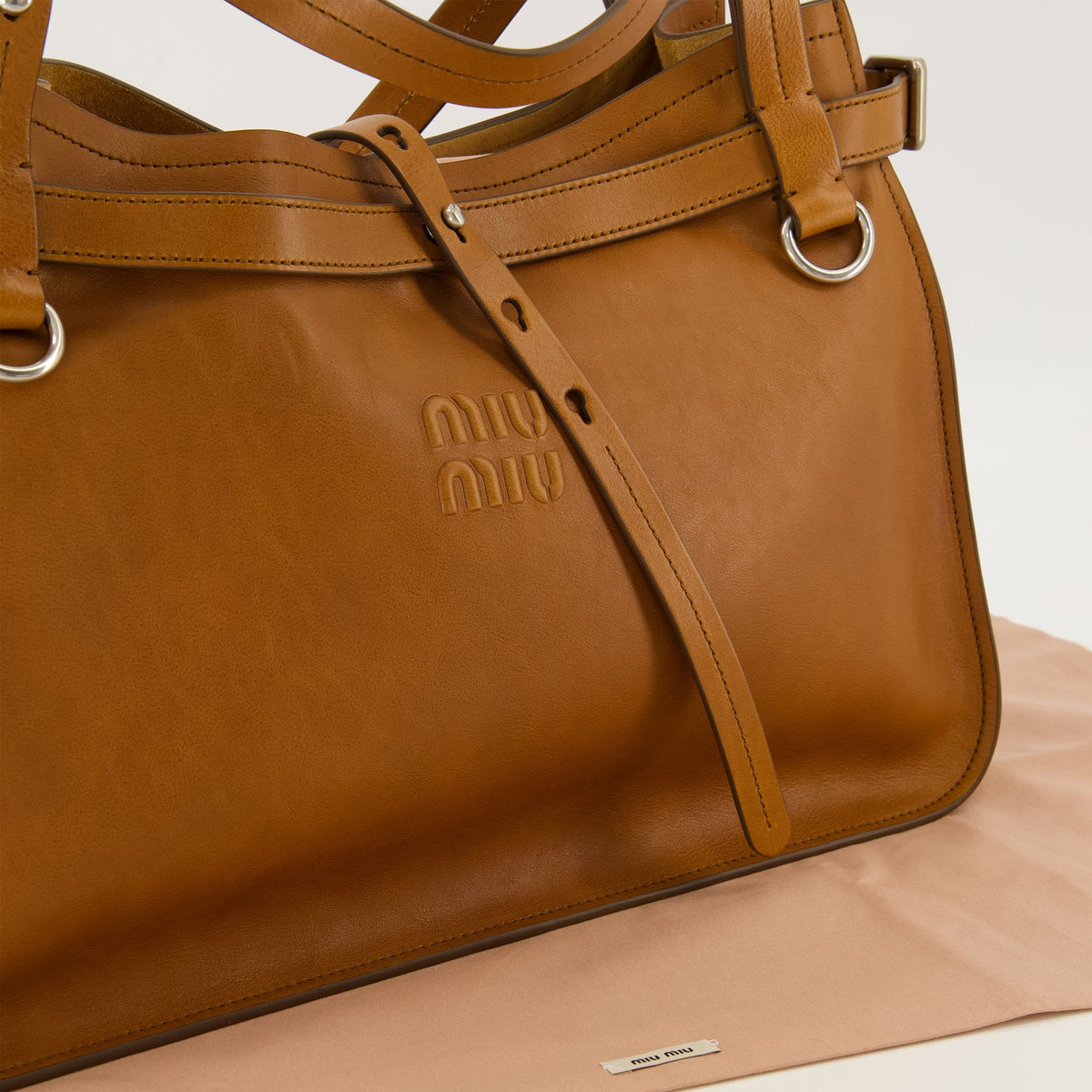 Bolso Tote de Cuero Marrón
