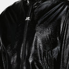 vinyl jacket, Courrèges tracksuit, black tracksuit jacket, modern jacket, men's fashion