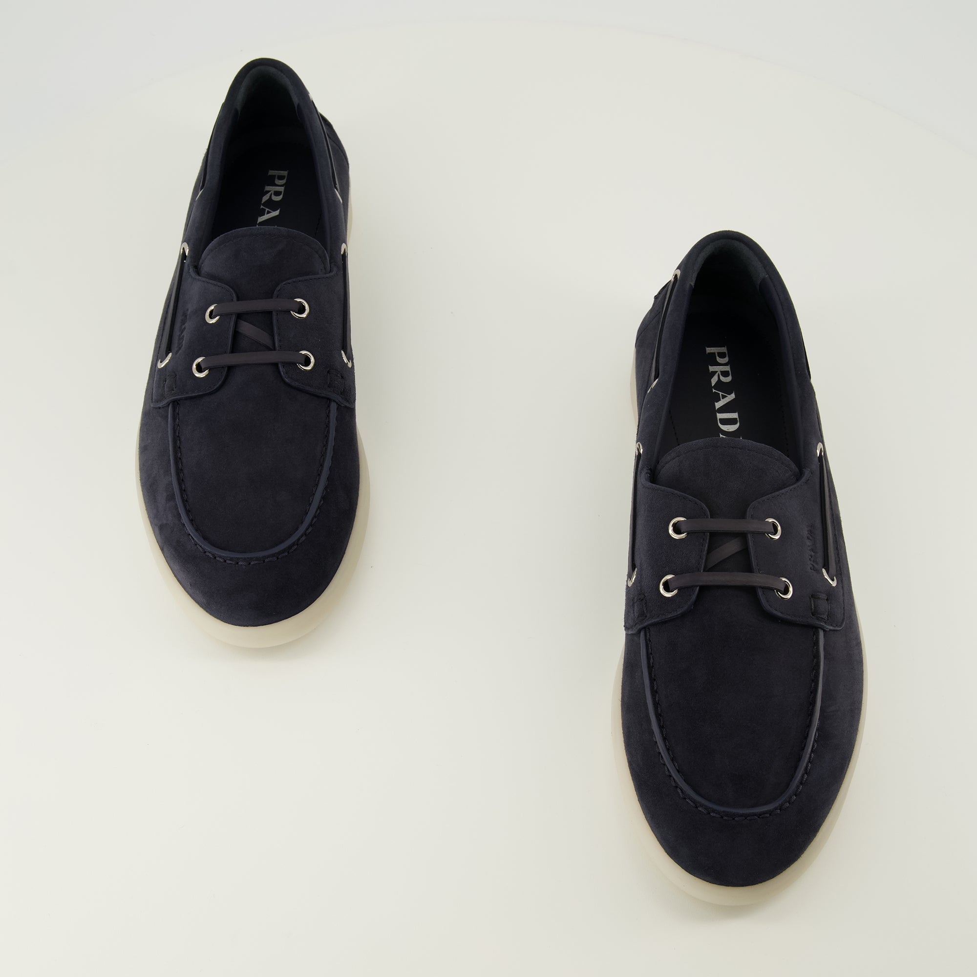 PRADA ブラック スエード モカシン Suede Moccasins - Prada - Men | WE IN STYLE