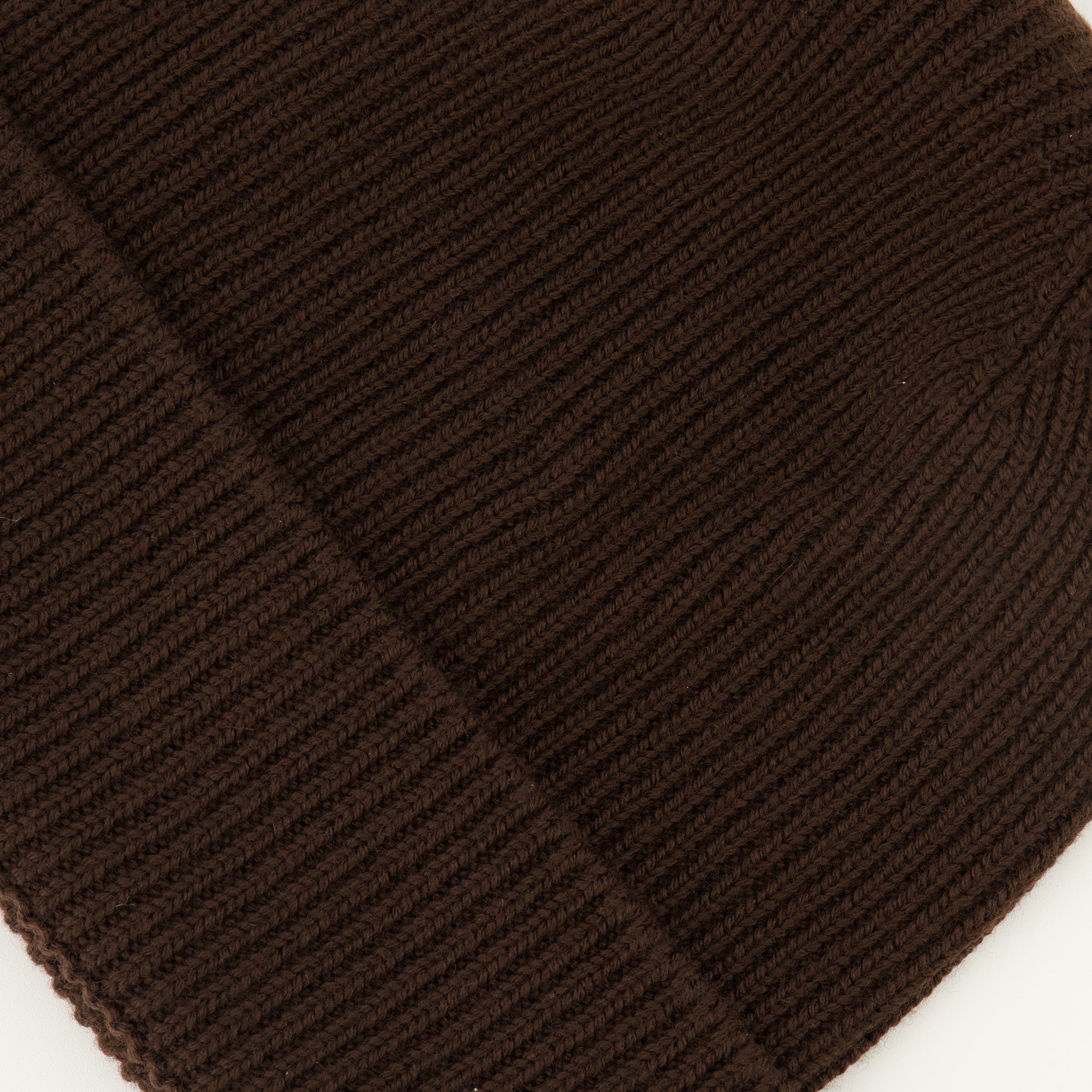 Moncler beanie, brown wool hat, ribbed knit beanie, Autumn-Winter accessory, felt logo hat