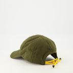 Image of Kaki Denim Cap by Miu Miu for Women - Season Spring-Summer 2026 - Detail View 1