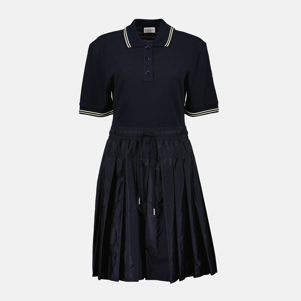 Moncler dress, navy blue polo dress, women's clothing, Autumn Winter collection, luxury ready-to-wear