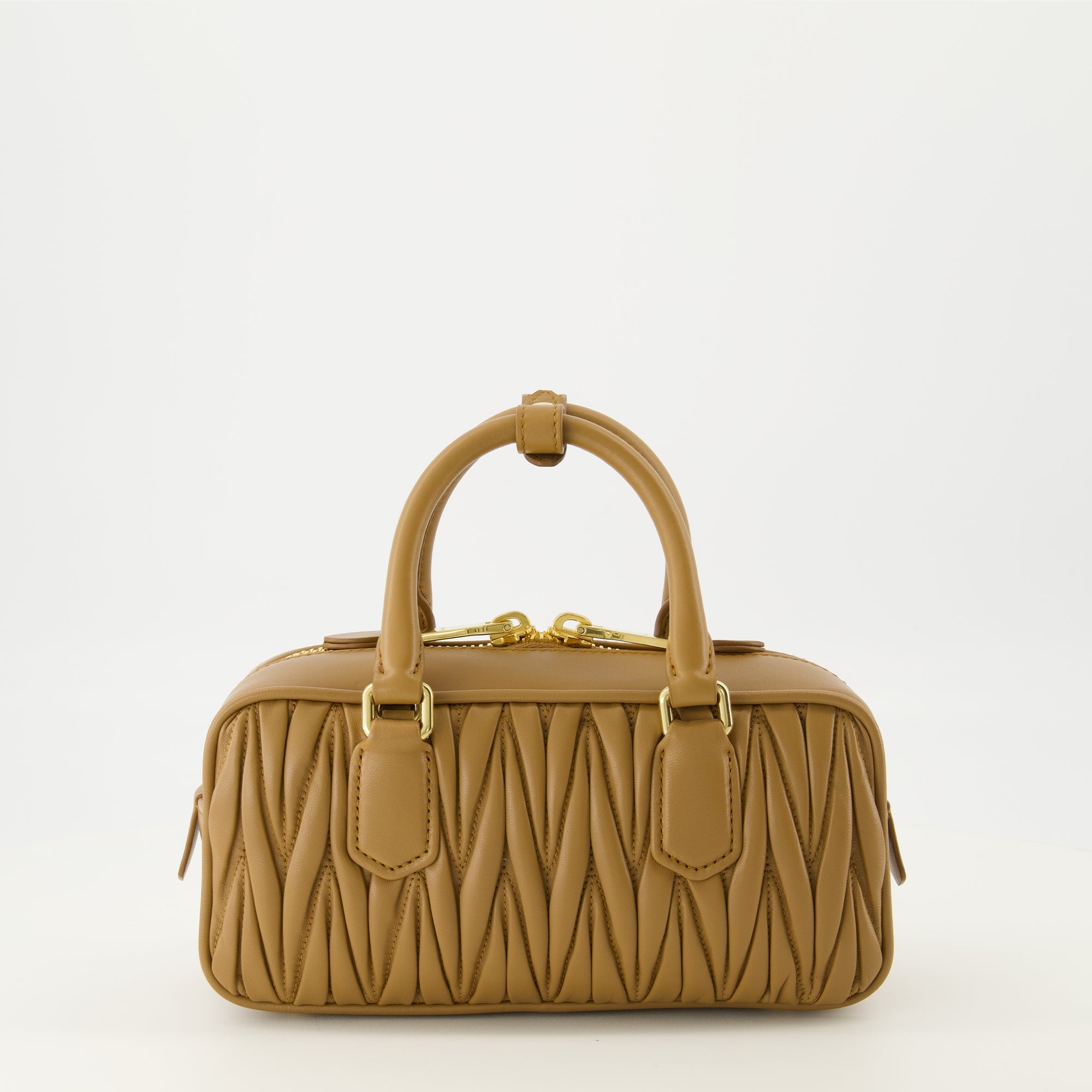 Miu Miu handbag, quilted leather bag, brown handbag, luxury accessories, designer bags
