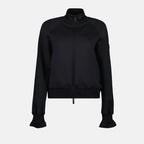 Image of Zip-Up Black Jacket by Moncler for Women - Season Spring-Summer 2025 - Front View