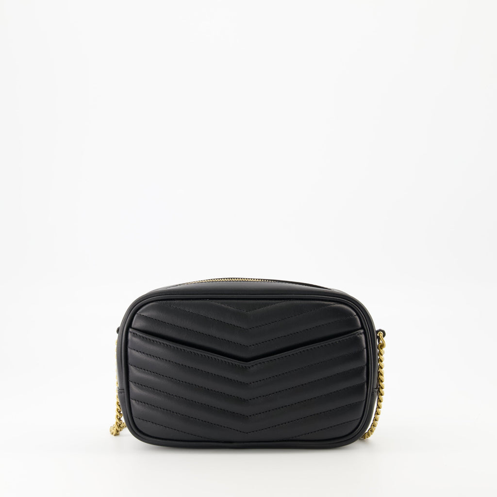 Image of Quilted Leather Lou Bag by Saint Laurent for Women - Season Autumn-Winter 2024 - Back View