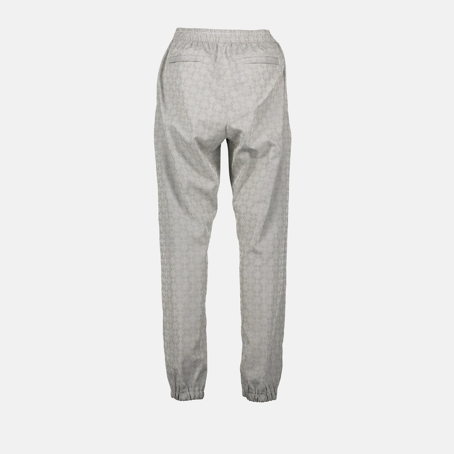 jacquard jogging pants, 4G print, metallic logo, polyamide cotton blend, straight leg pants