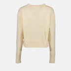 AMI Paris, Beige Cardigan, Women's Luxury Fashion, Ami de Coeur, Elegant Clothing