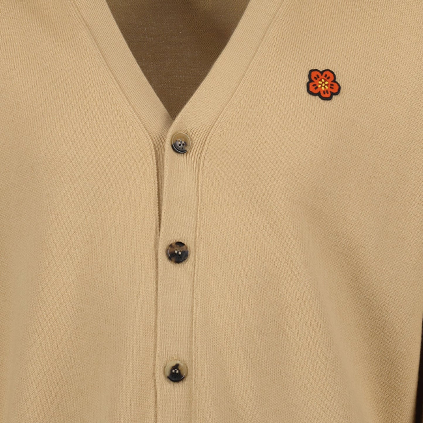 Kenzo cardigan, beige boke flower, luxury men's sweater, high-end fashion, floral design knitwear