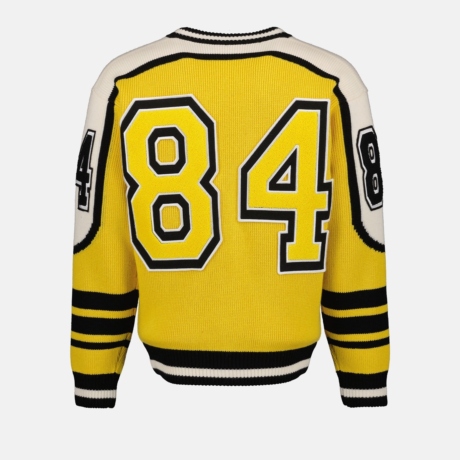 Dolce & Gabbana, Wool Cardigan, Men's Luxury Cardigan, Designer Knitwear, Crest Patch Cardigan