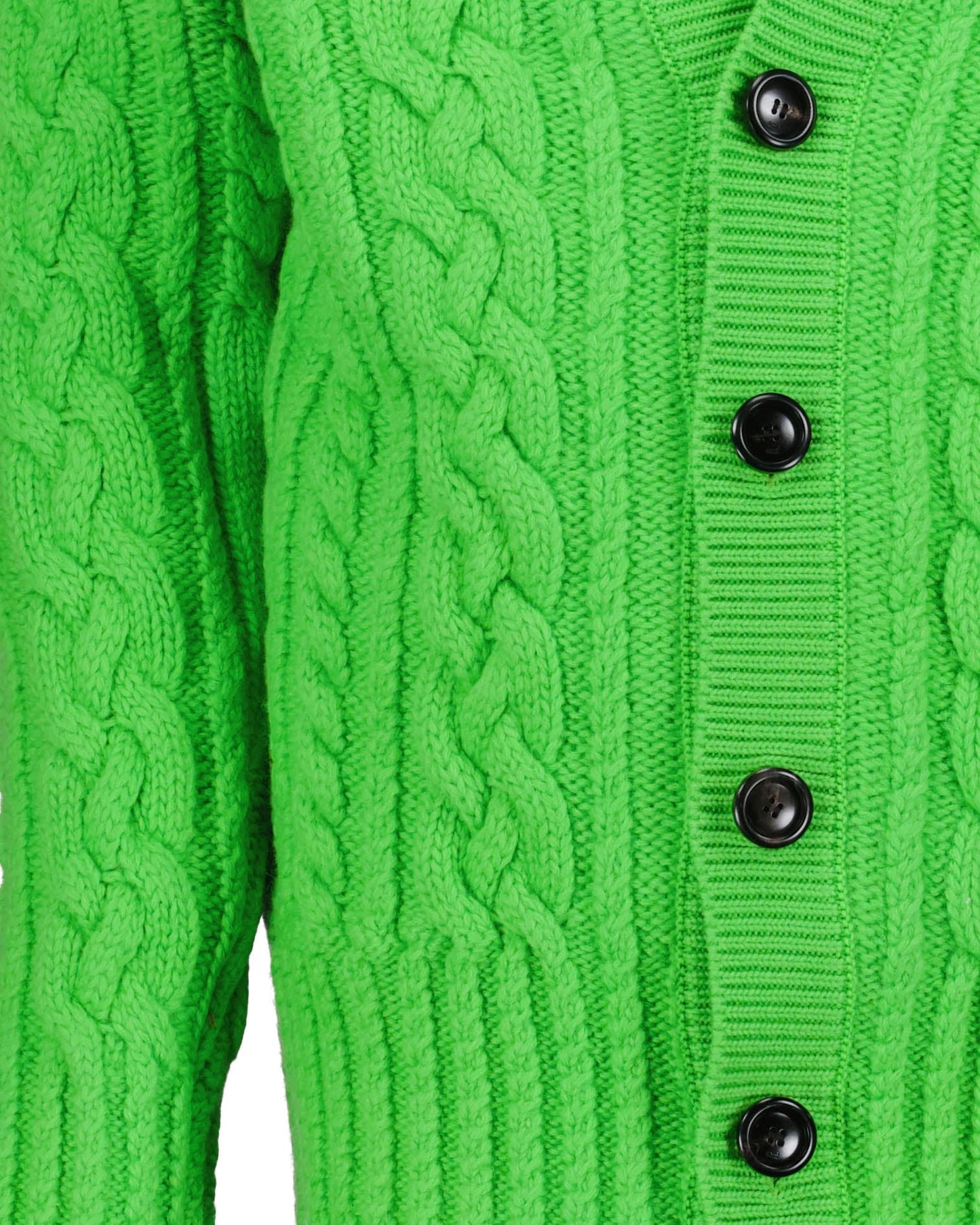 Green cardigan, AMI Paris, wool, unisex cardigan, ribbed cardigan