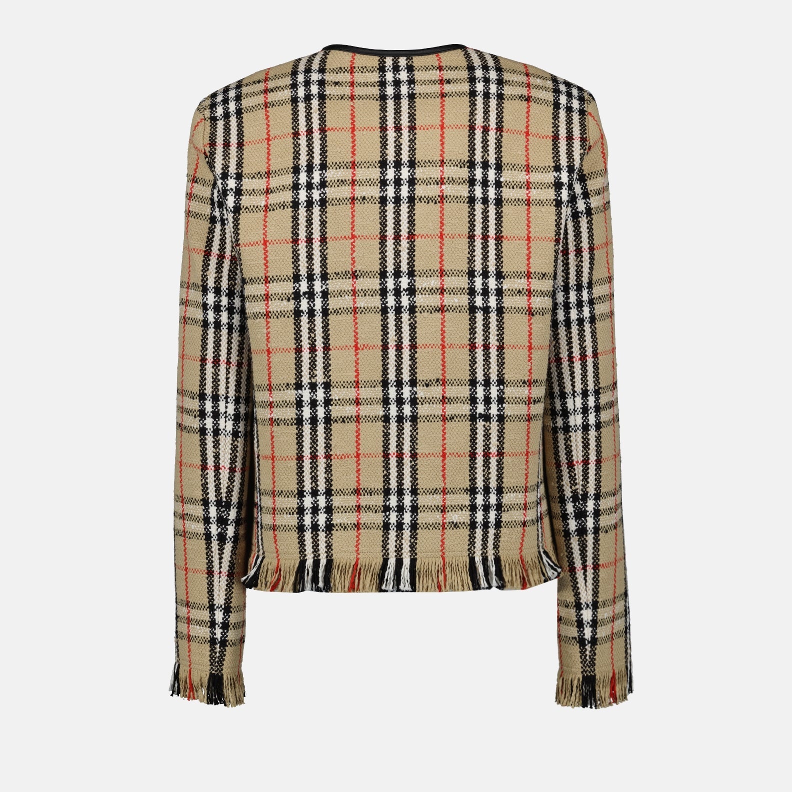 Burberry, Women's Wool Cardigan, Plaid Cardigan, Luxury Fashion, High-End Knitwear