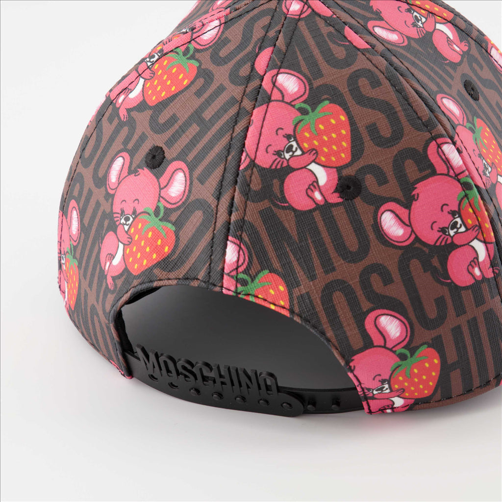 Moschino Cap, Luxury Accessory, Brown Cap, High-End Men's Fashion, Monogrammed Cap