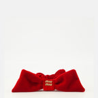 Image of Chouchou en Velours Rouge by Miu Miu for Women - Season Spring-Summer 2026 - Front View