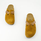 Immagine delle mules intrecciate Boston di Birkenstock per donne - Stagione Primavera-Estate 2025 - Vista dall'alto della coppia