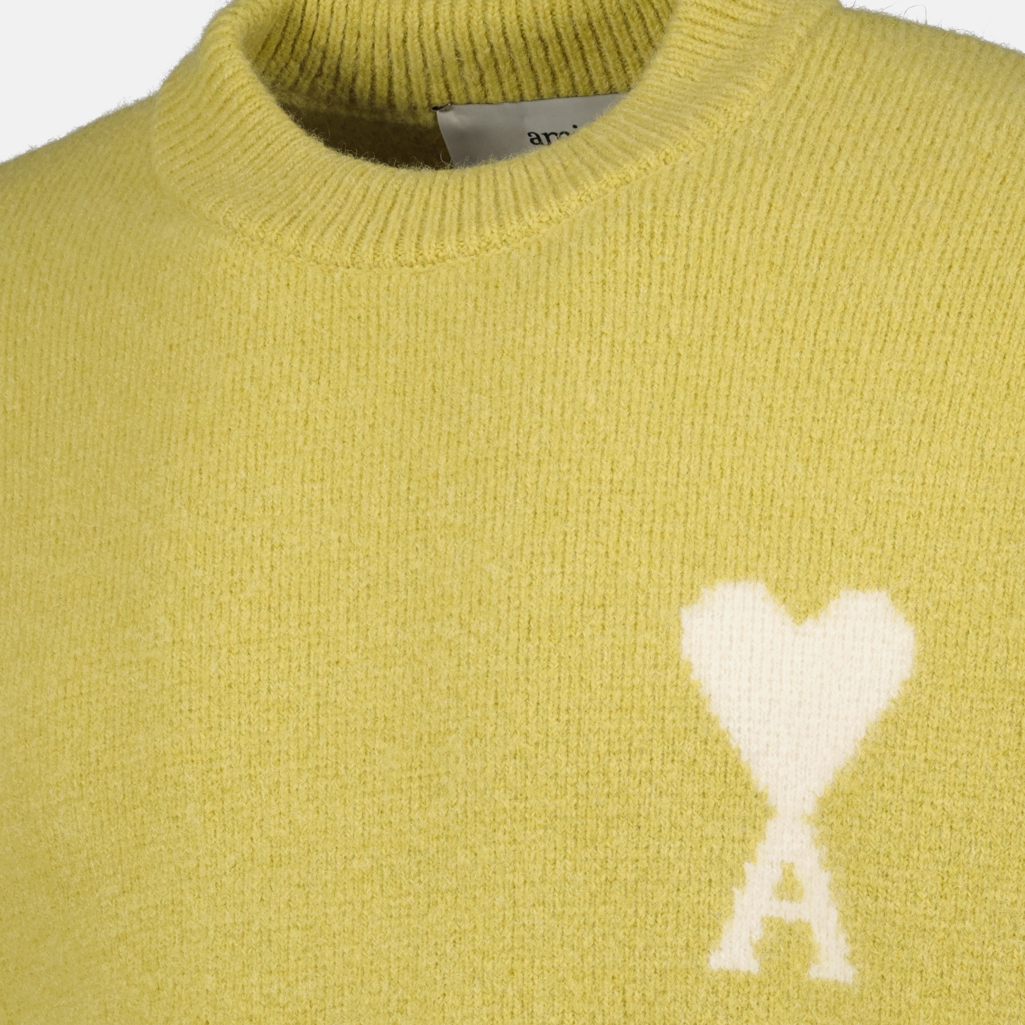 ami de coeur yellow knit sweater we in style ami paris women 15576655495548