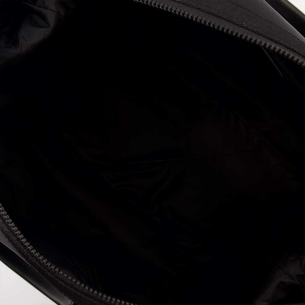 Moncler Tech Duffle Bag, Travel Bag, Technical Fabric Accessory, Leather Duffle, Stylish Travel Accessories