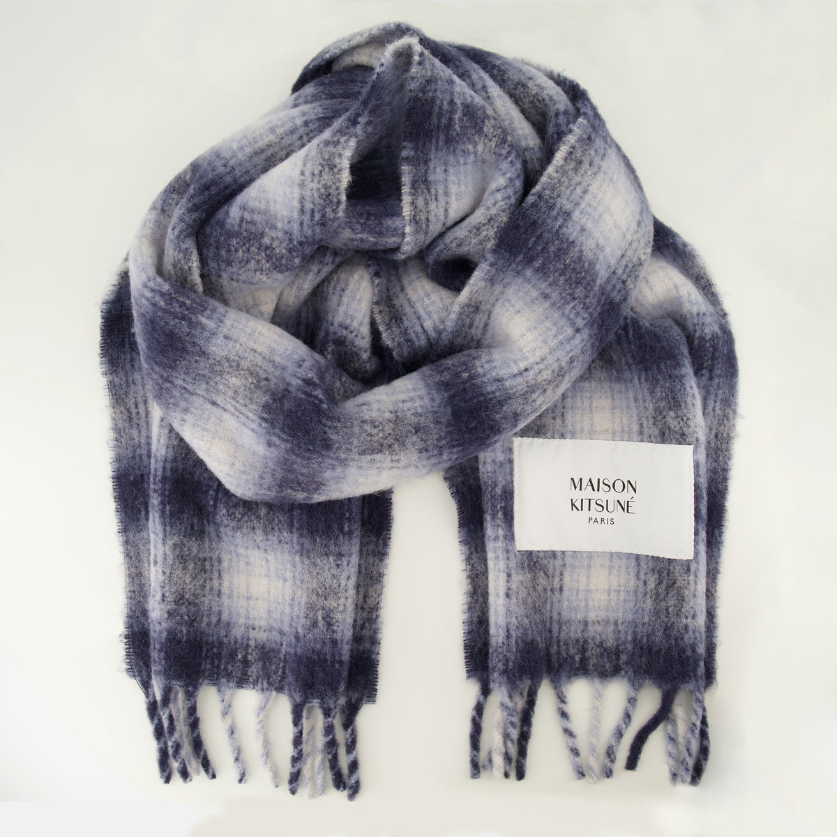Karierte Alpakasc scarf - Maison Kitsuné