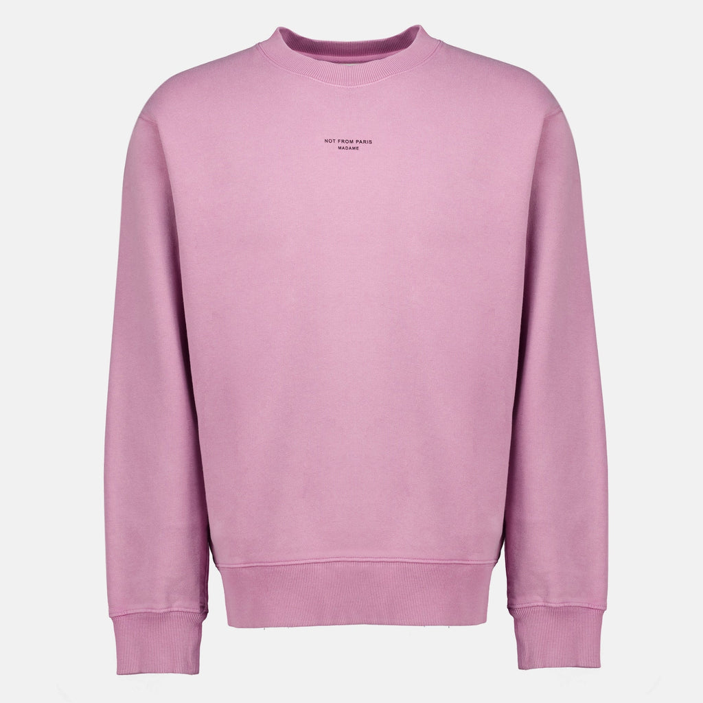Rosa Sweatshirt mit Slogan