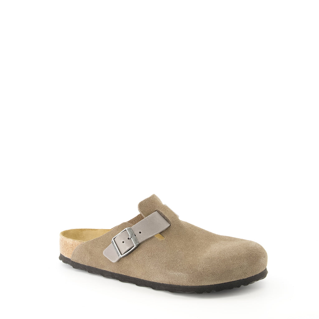 Mules Boston, Birkenstock footwear, comfortable slip-ons, nubuck leather mules, men's fashion accessories