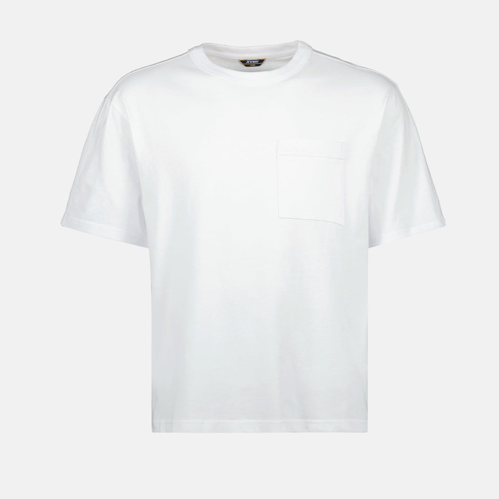 K-Way T-shirt, Fantome Pocket, cotton jersey, white T-shirt, men’s casual wear