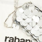 Image of Le Sac Sparkle Mini Argenté by Rabanne for Women - Season Autumn-Winter 2025 - Detail View 1