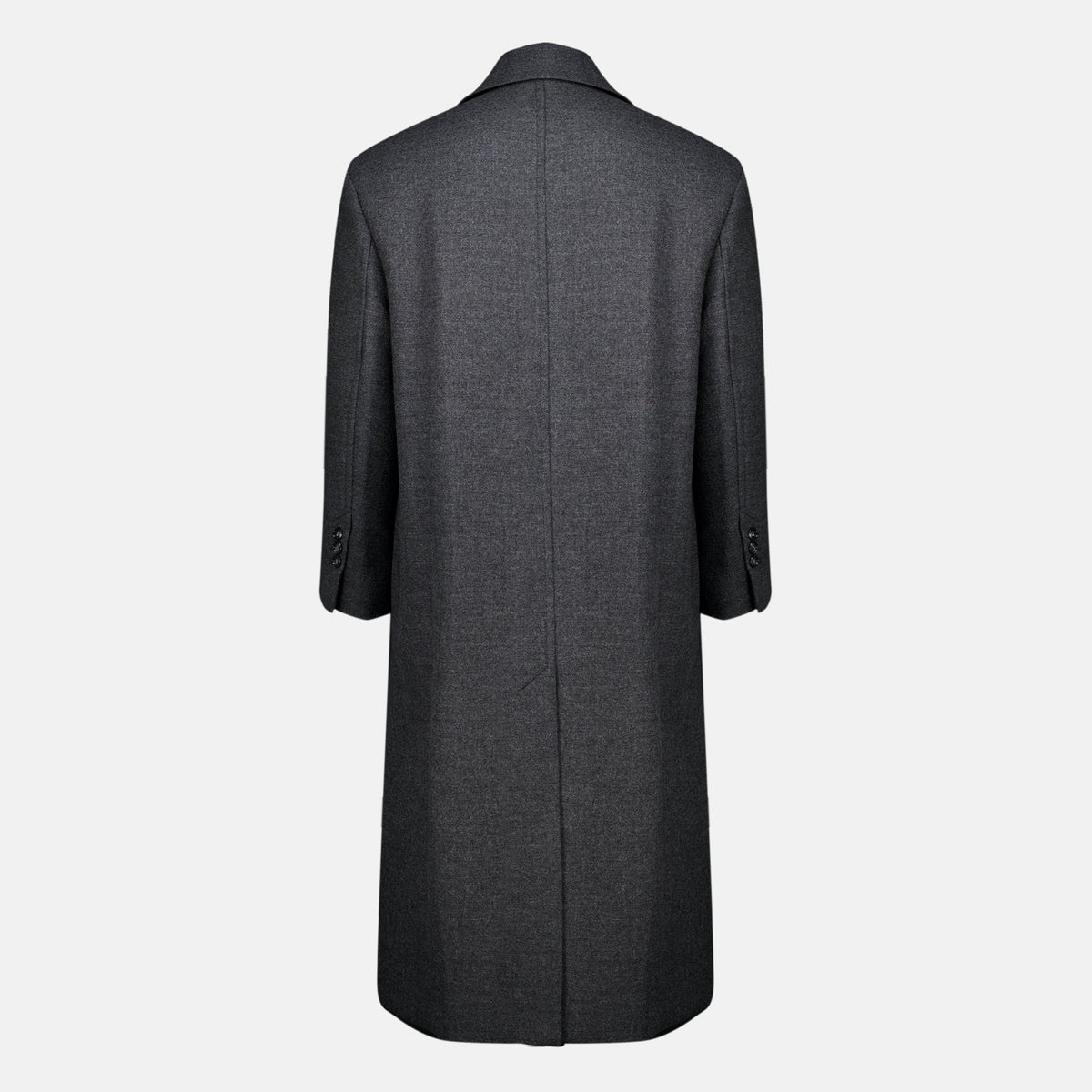 Cappotto lungo in lana grigia
