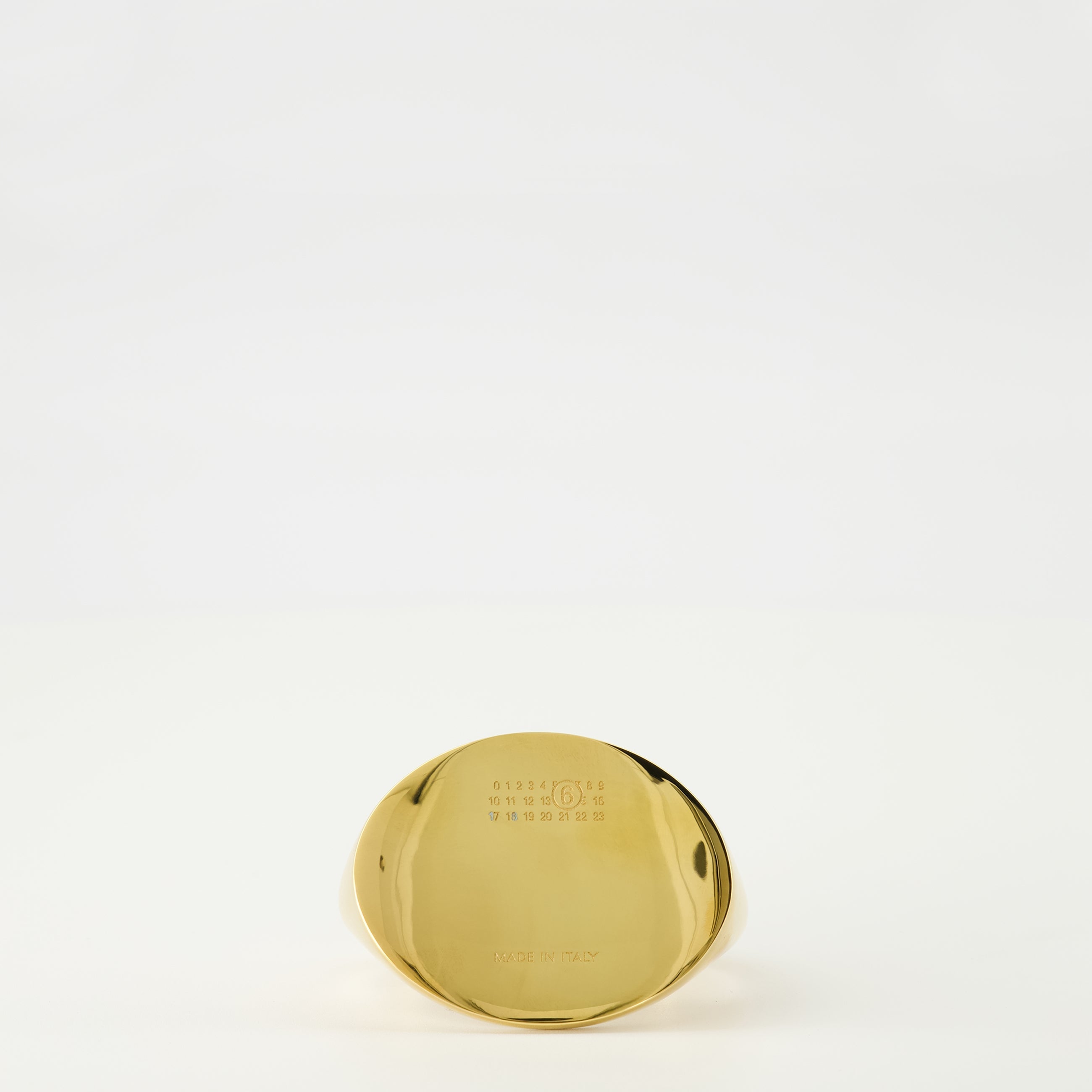 gold bracelet, Mm6 accessories, oval bracelet, engraved logo, autumn winter collection