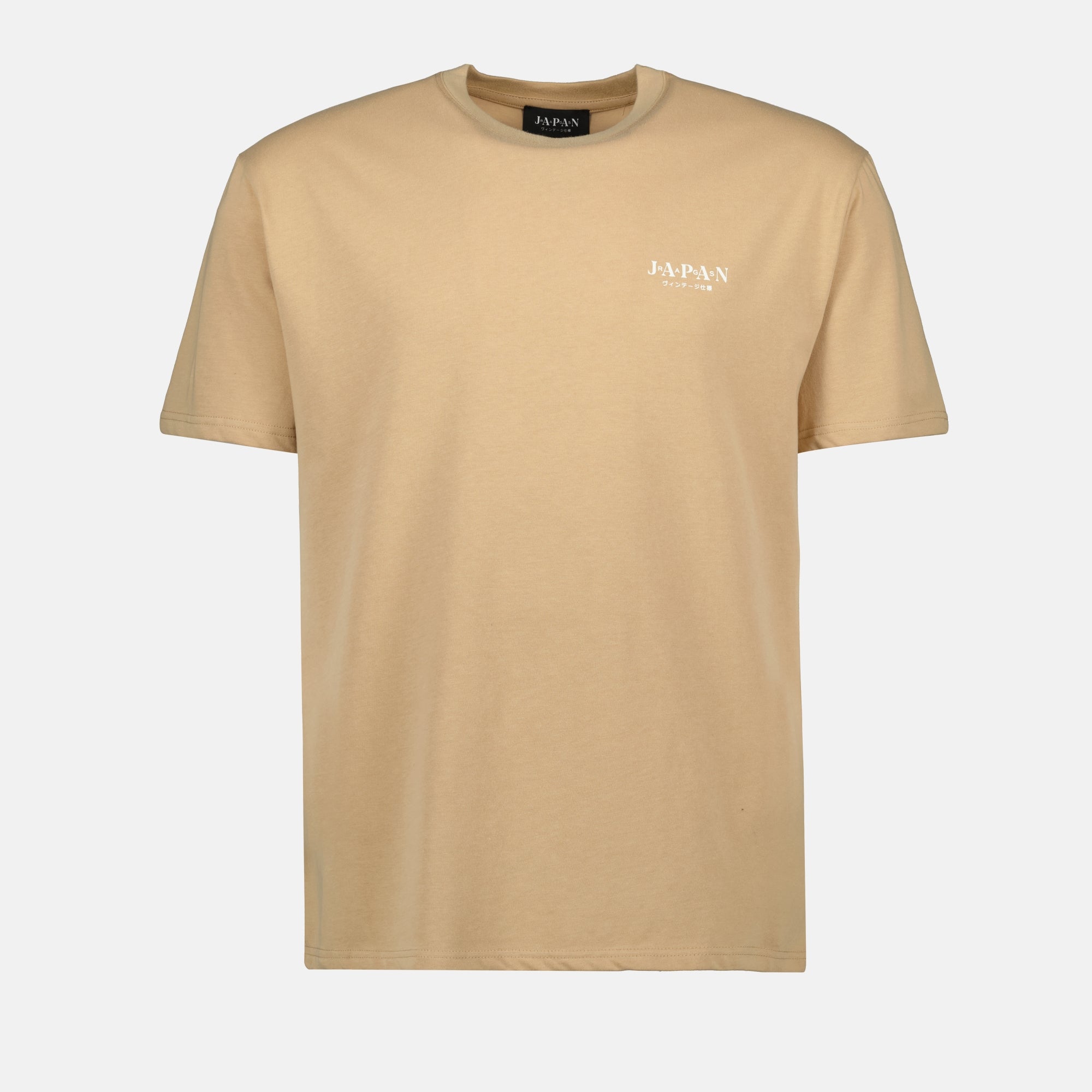 Miki T-shirt, Japan Rag, beige T-shirt, casual wear, cotton T-shirt