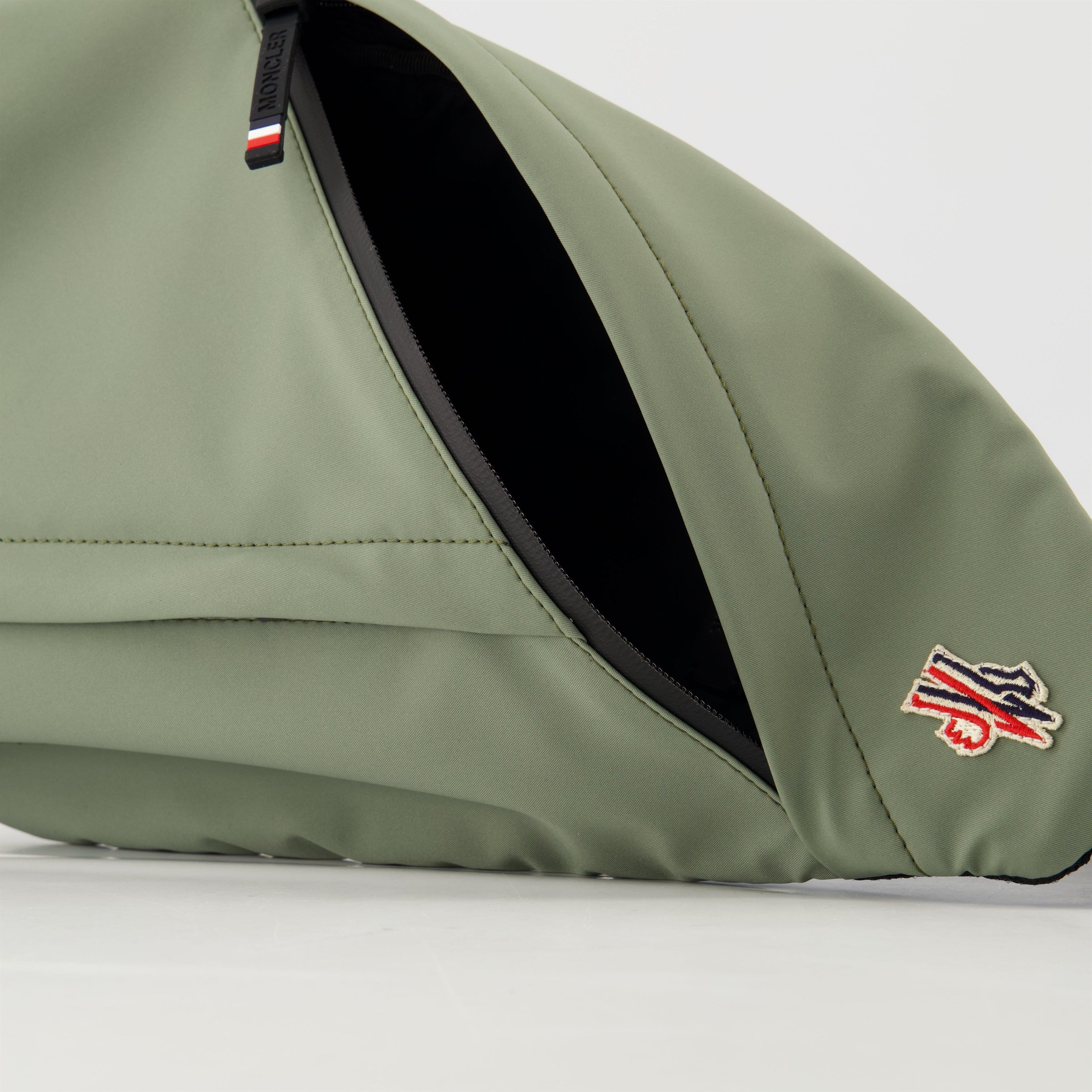 Moncler Grenoble bag, waterproof khaki bag, adjustable shoulder bag, nylon bag, designer accessories