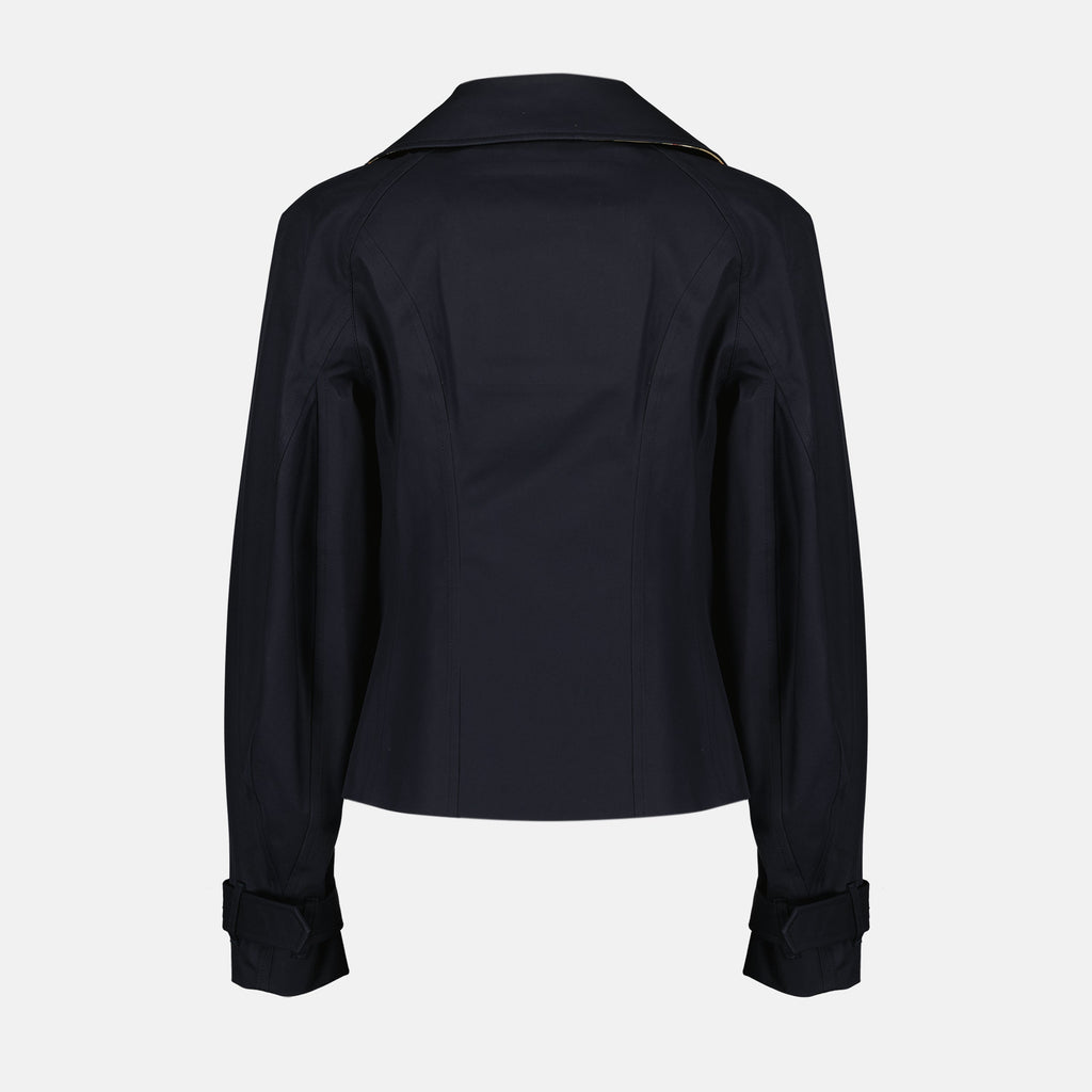 Burberry trench coat, navy blue coat, women's outerwear, cotton trench coat, Autumn-Winter 2025 collection