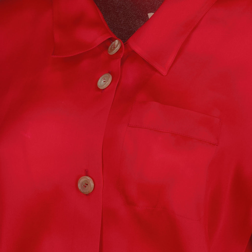 Effy red dress, Khaite dress, cotton-silk dress, red dress, elegant dress