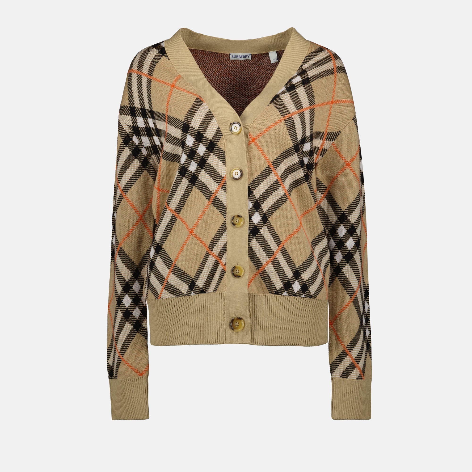 cardigan, checked pattern, Burberry, wool, Autumn-Winter 2024