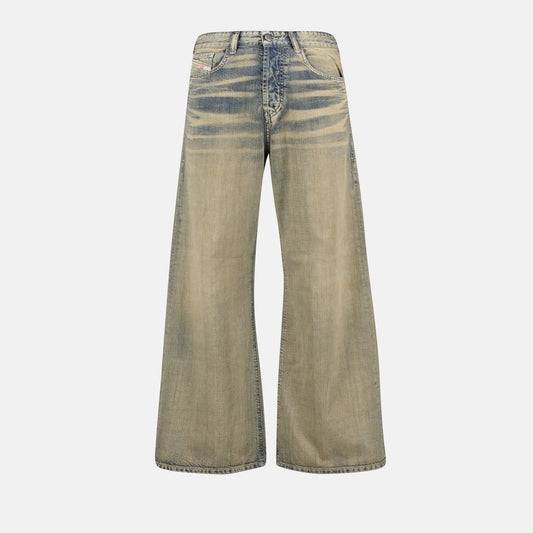 Jean D-Sire, Beige denim, Wide-leg jeans, Diesel Industry, Spring-Summer collection