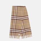 cashmere scarf, Burberry accessory, checked pattern scarf, unisex fashion, Autumn-Winter collection