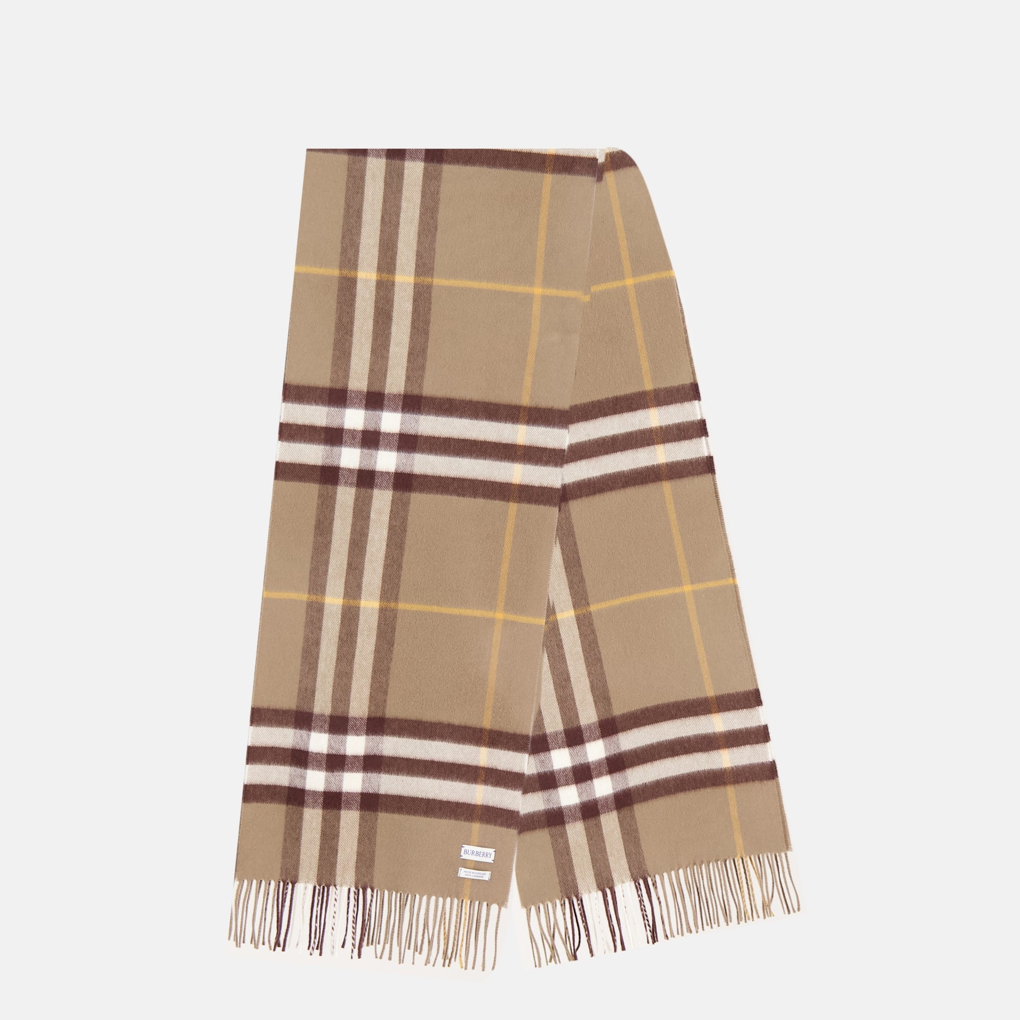 cashmere scarf, Burberry accessory, checked pattern scarf, unisex fashion, Autumn-Winter collection