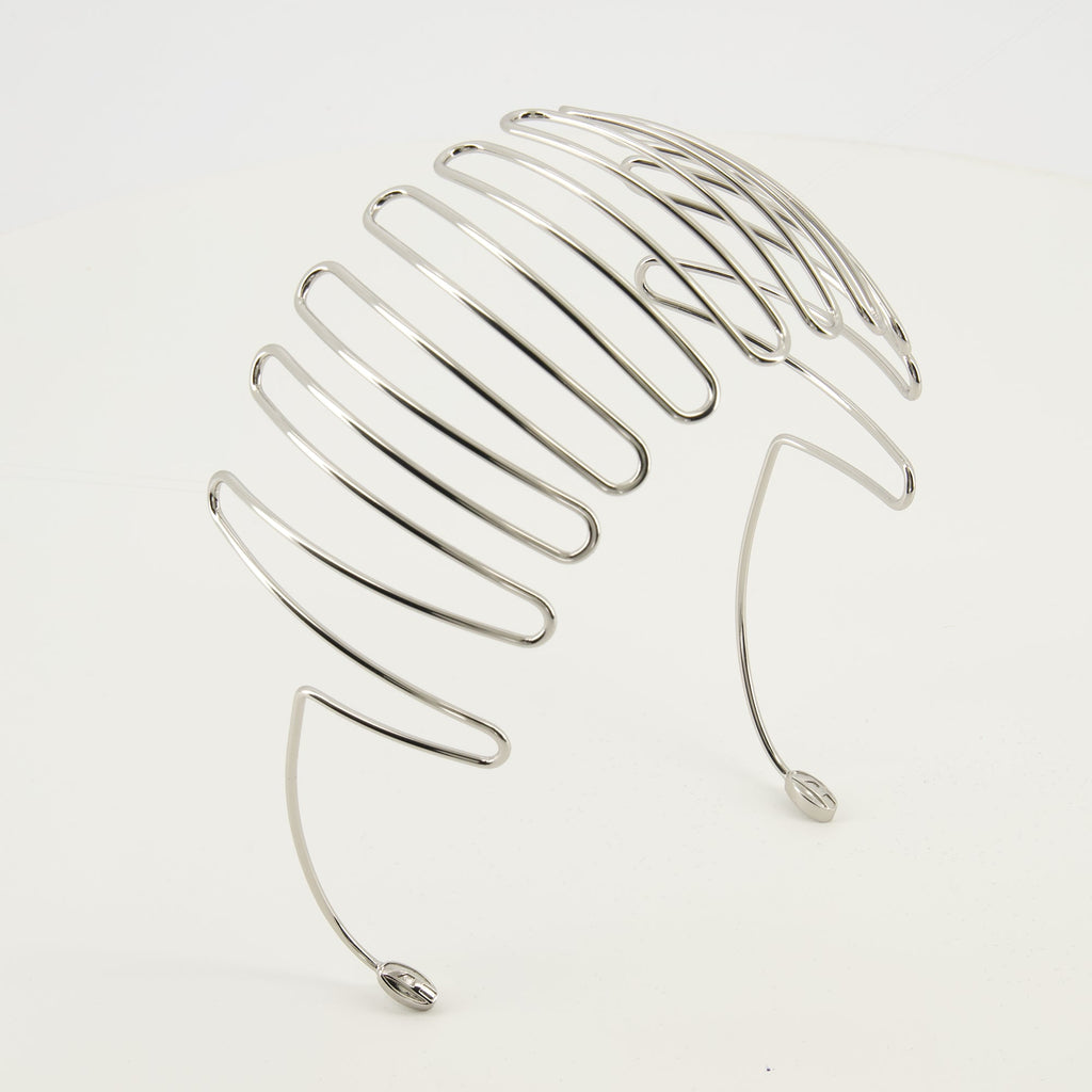 silver headband, Diesel accessories, metal hair accessory, Volt-D headband, elegant headbands