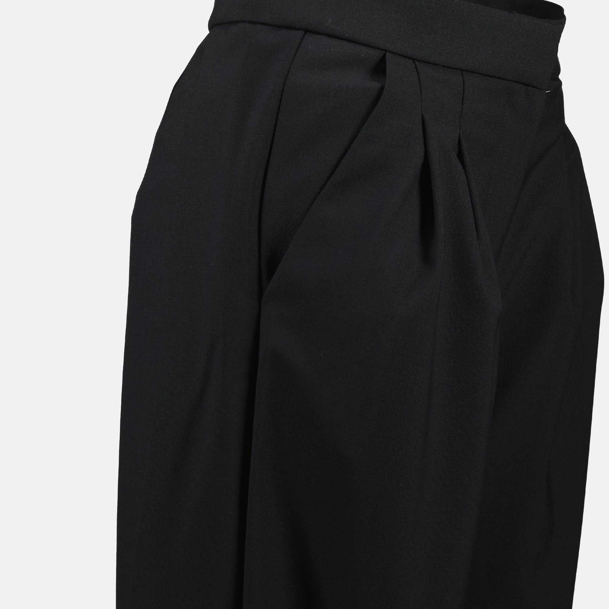 Cirse black wide-leg trousers