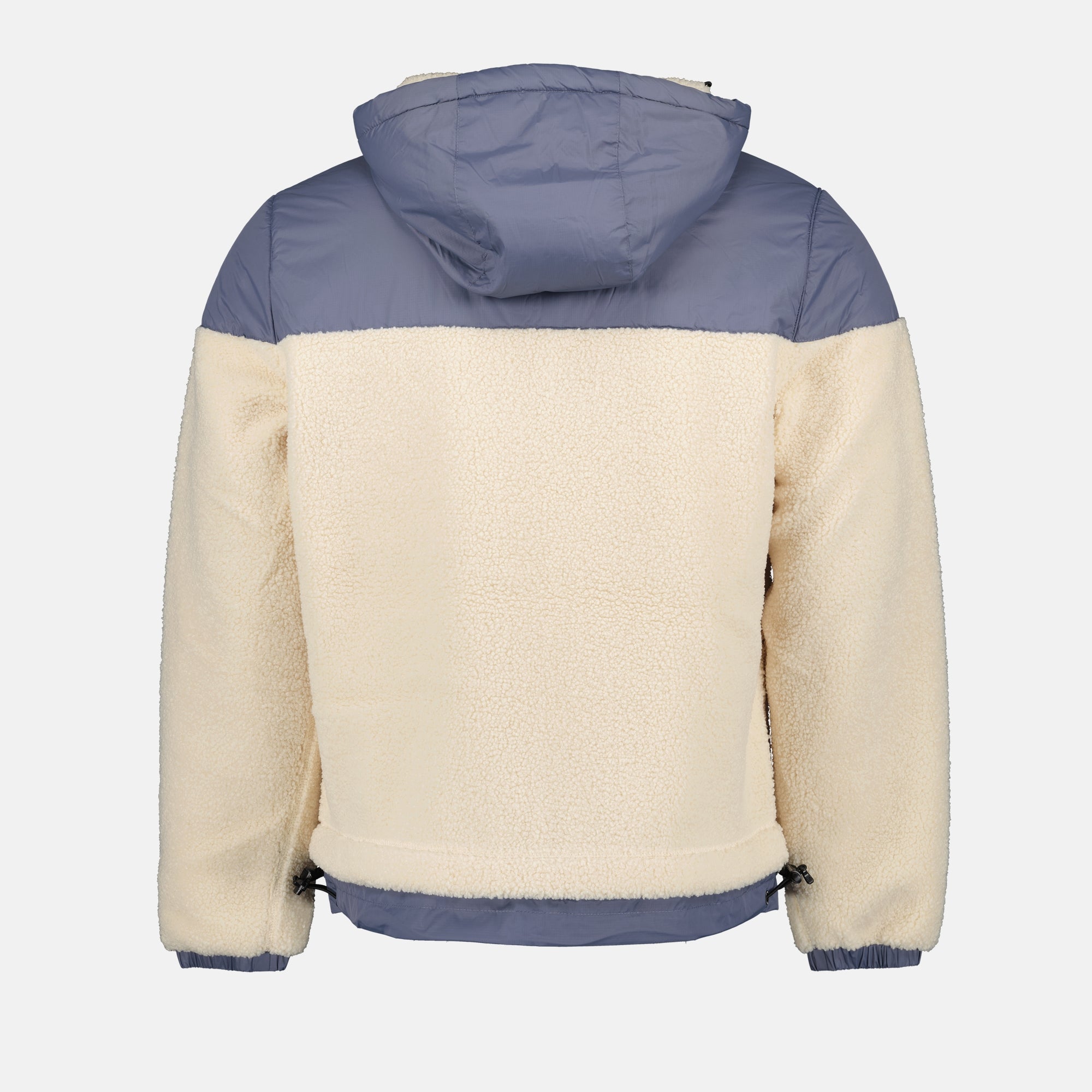 K-Way jacket, blue gray jacket, water-repellent outerwear, luxury outerwear, sherpa lined jacket