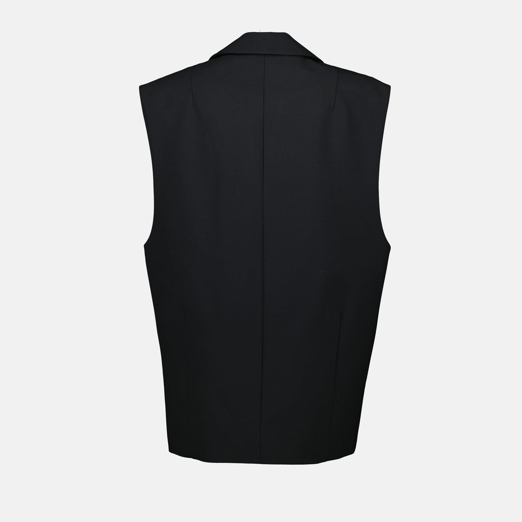 블랙 슬리브리스 블레이저