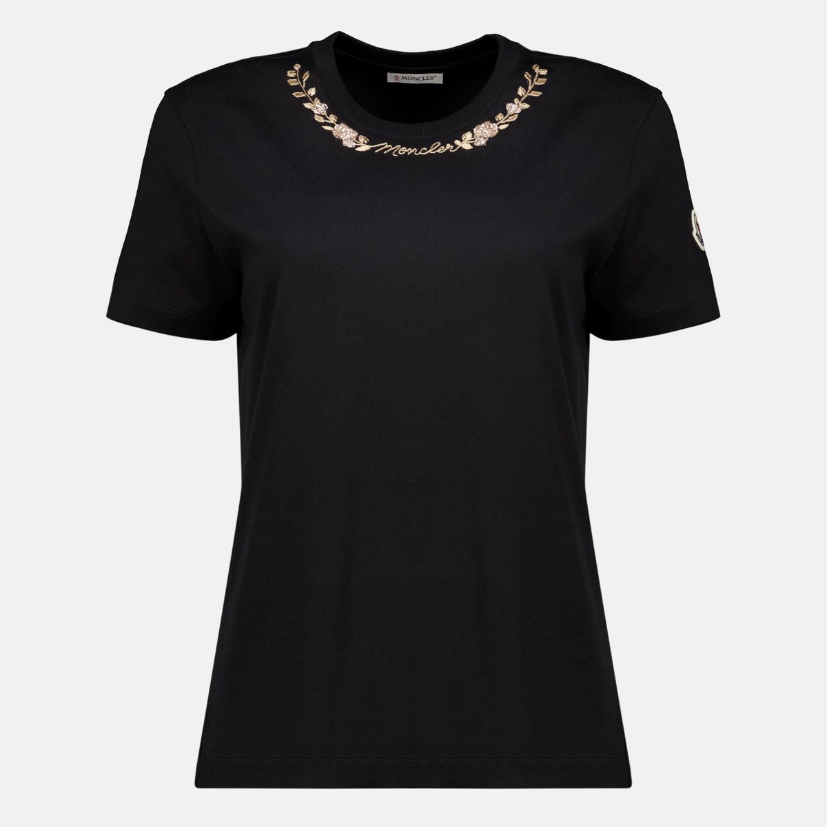 Schwarzes T-Shirt aus Baumwolle