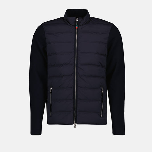 quilted jacket, navy blue jacket, Autumn-Winter collection, luxury outerwear, elegant jacket