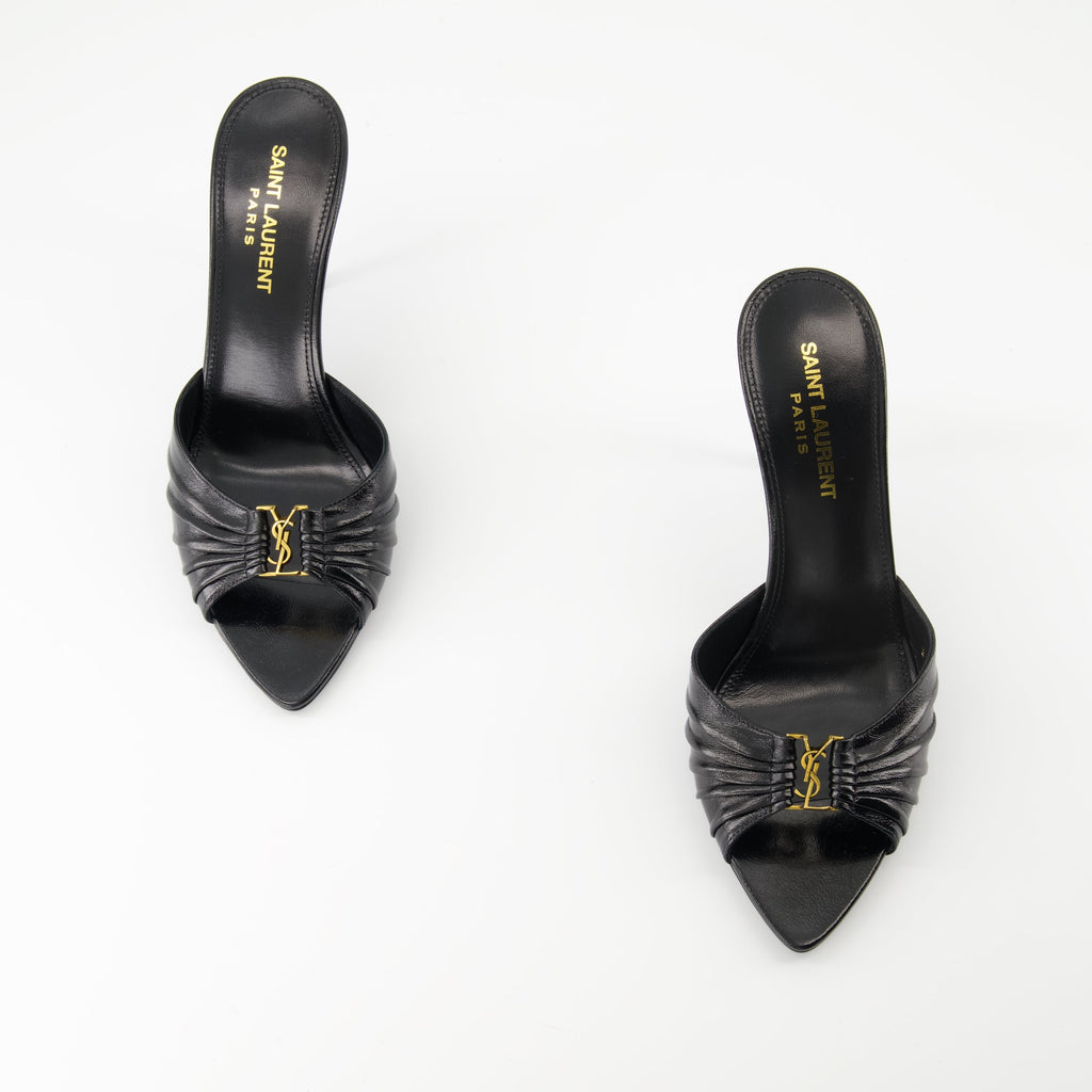 Babylone sandals, heeled sandals, Saint Laurent, black sandals, luxury footwear