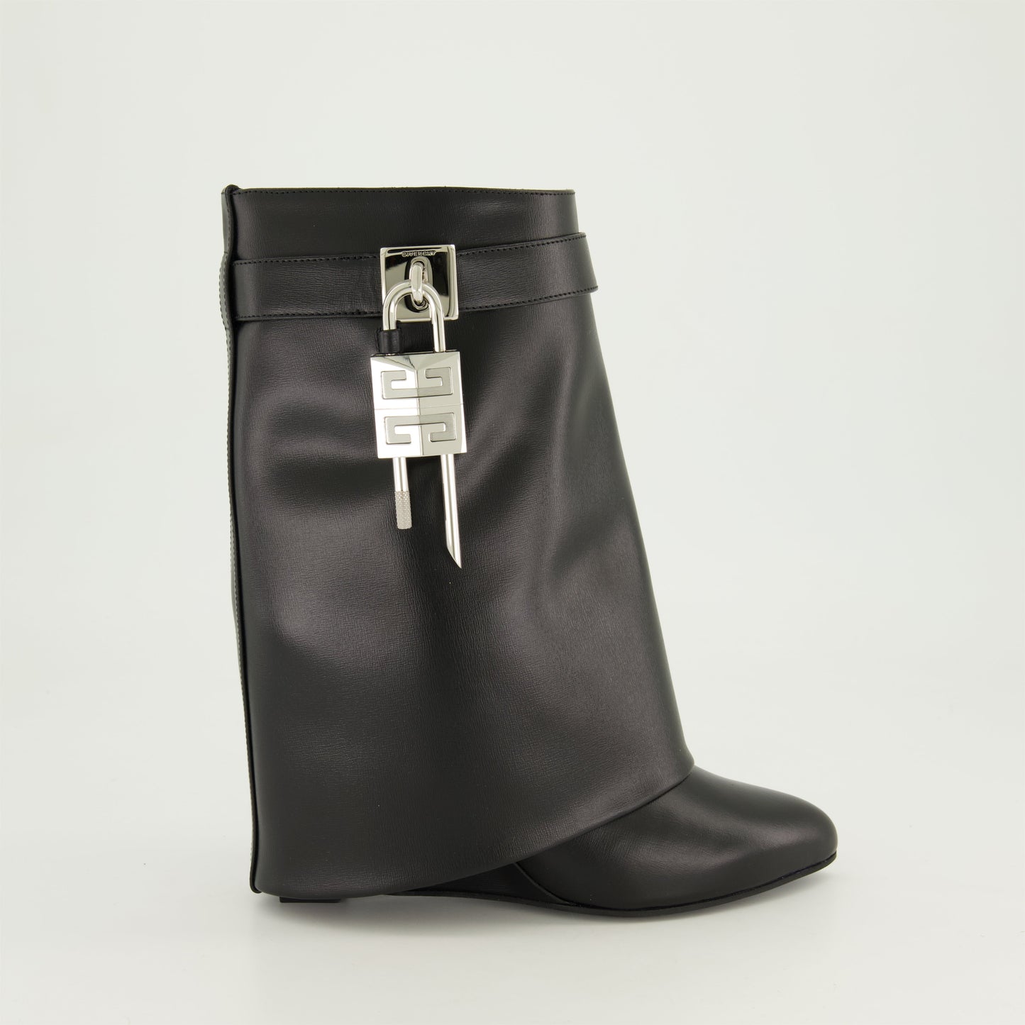 Shark Lock Boots, Leather Ankle Boots, Givenchy Footwear, Wedge Heel Boots, Luxury Fashion Boots