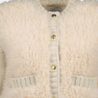Moncler cardigan, beige teddy cardigan, women's wool cardigan, Autumn-Winter 2025 collection, luxury fashion