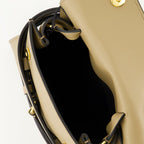 Moschino bag, Tie Me bag, beige leather bag, women’s accessories, luxury handbags