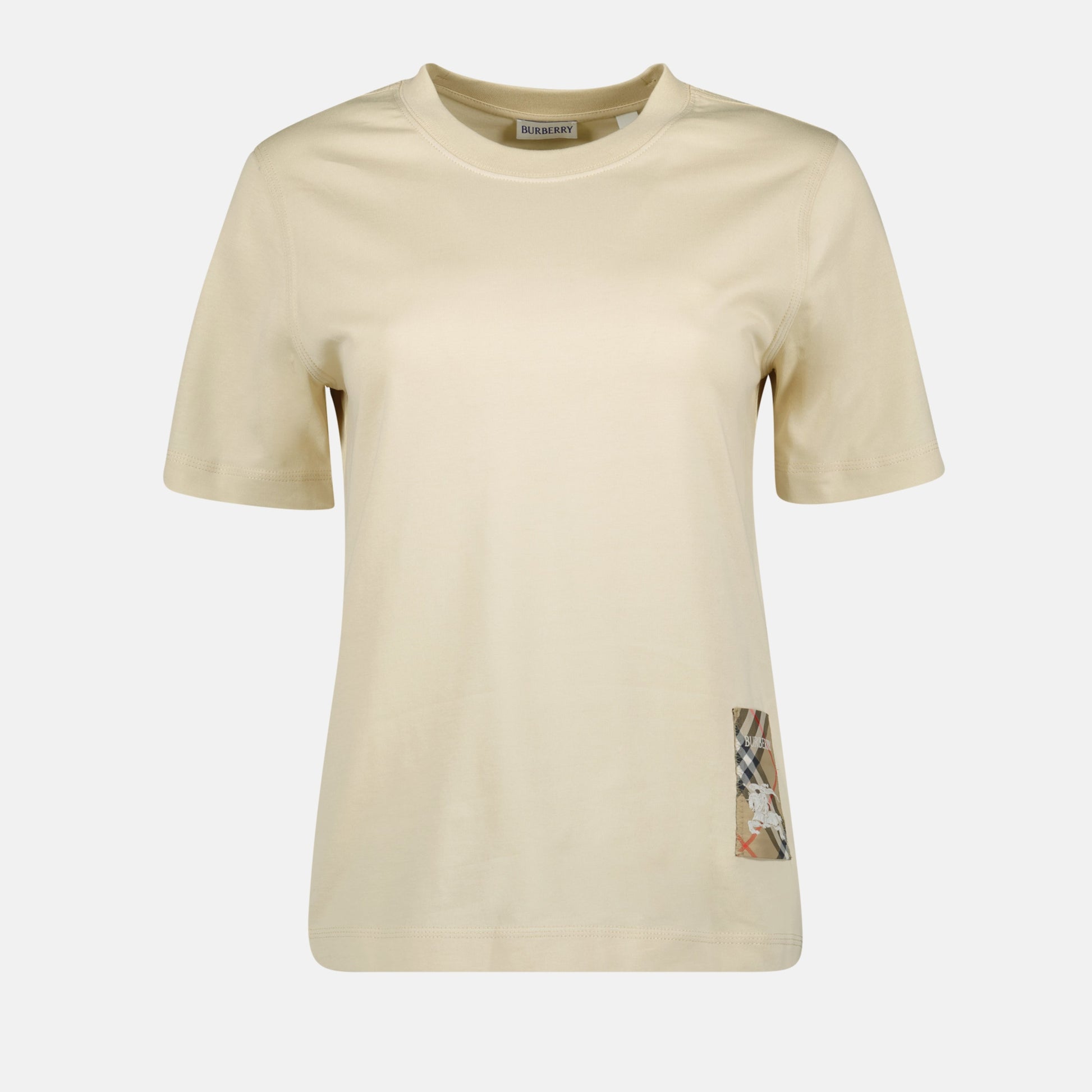 Beige T-Shirt, Cavalier T-Shirt, Cotton T-Shirt, Burberry T-Shirt, Spring-Summer Collection