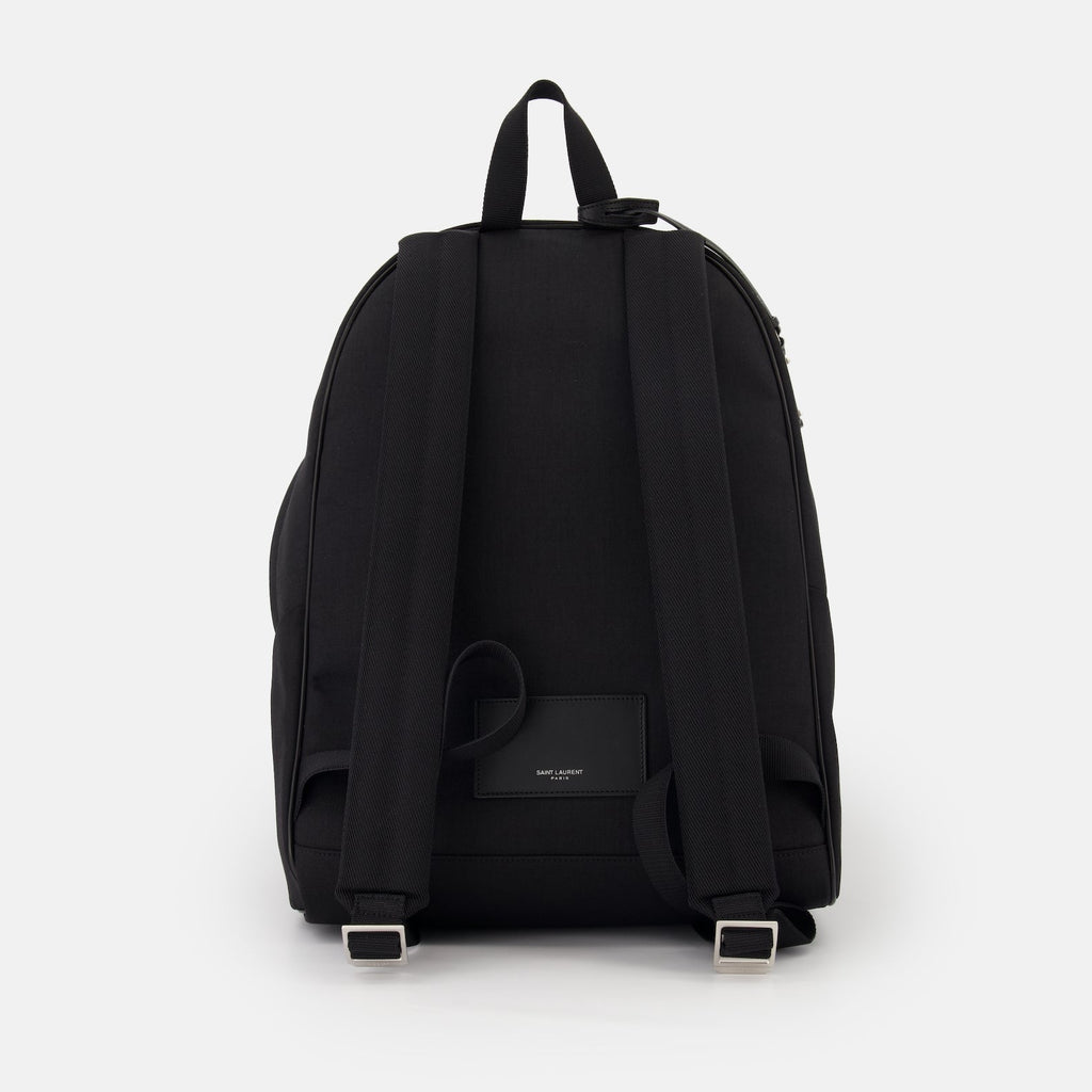 City Backpack, Saint Laurent, nylon backpack, leather details, men's accessories