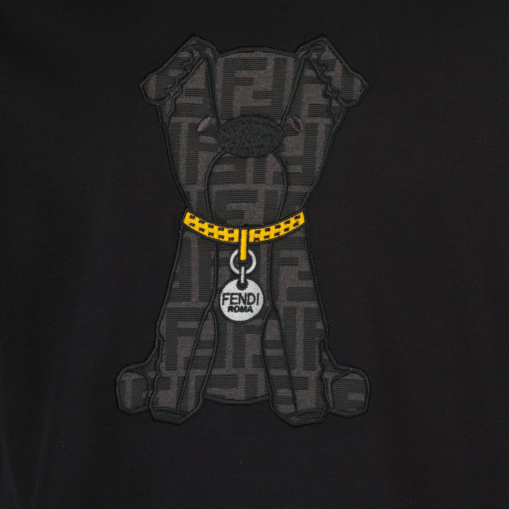Black Cotton Printed T-Shirt