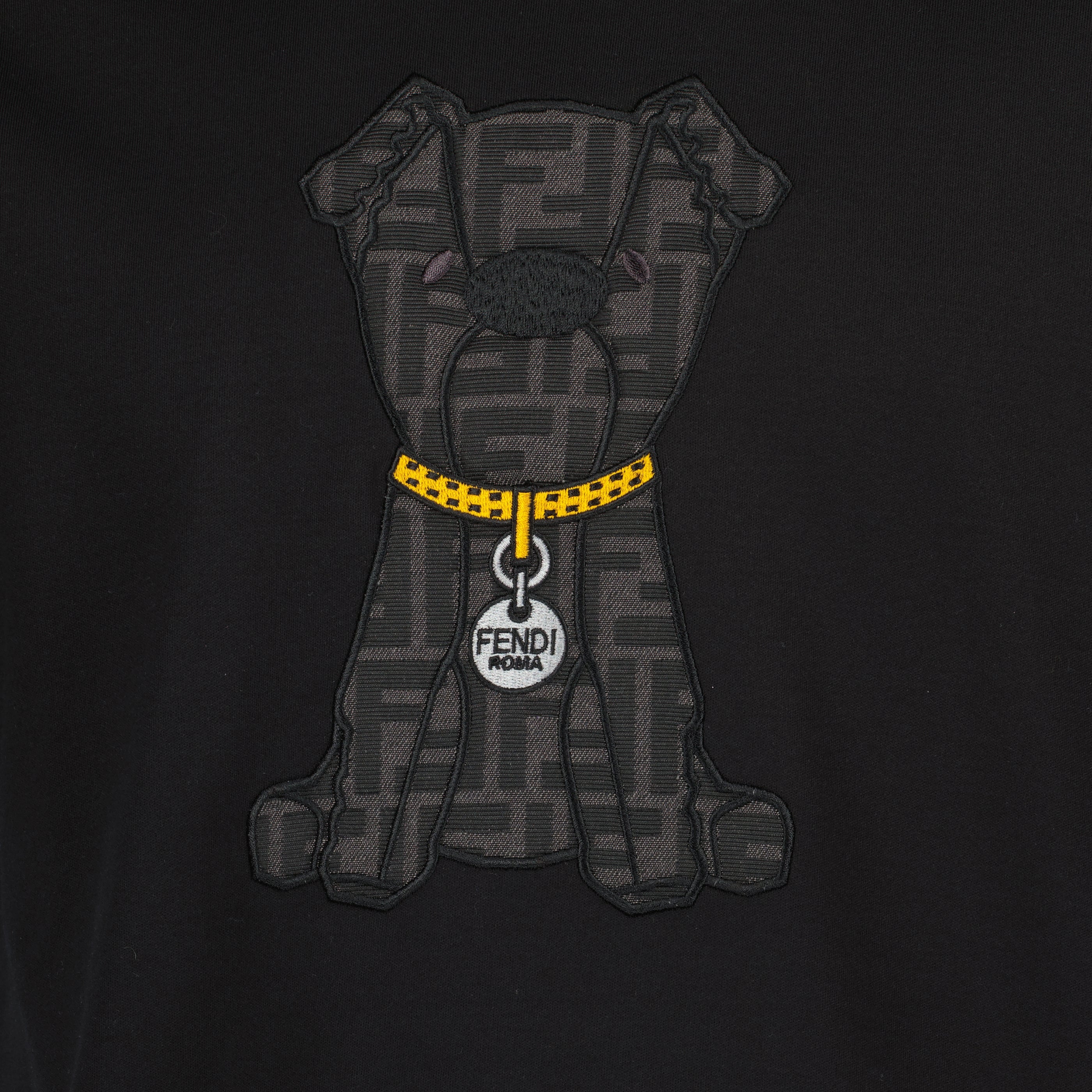 Black Cotton Printed T-Shirt