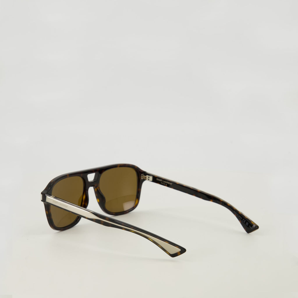 Image of SL881 Brown Sunglasses by Saint Laurent for Men - Season Spring-Summer 2026 - Detail View 1